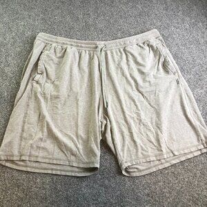 TASC Performance Shorts Mens 3XLB Light Gray Pockets Organic Bamboo Stretch